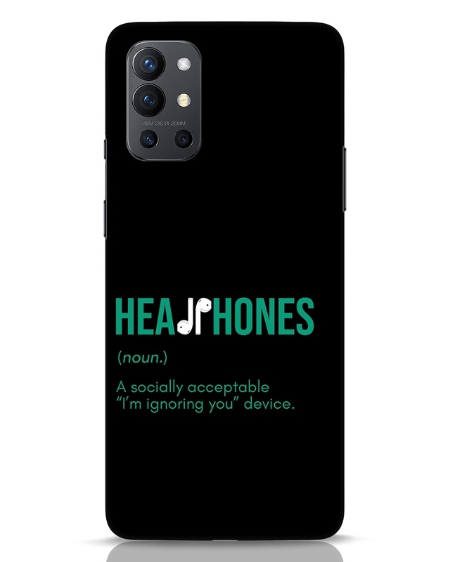 Shop Headphones Designer Hard Cover for OnePlus 9R-Front
