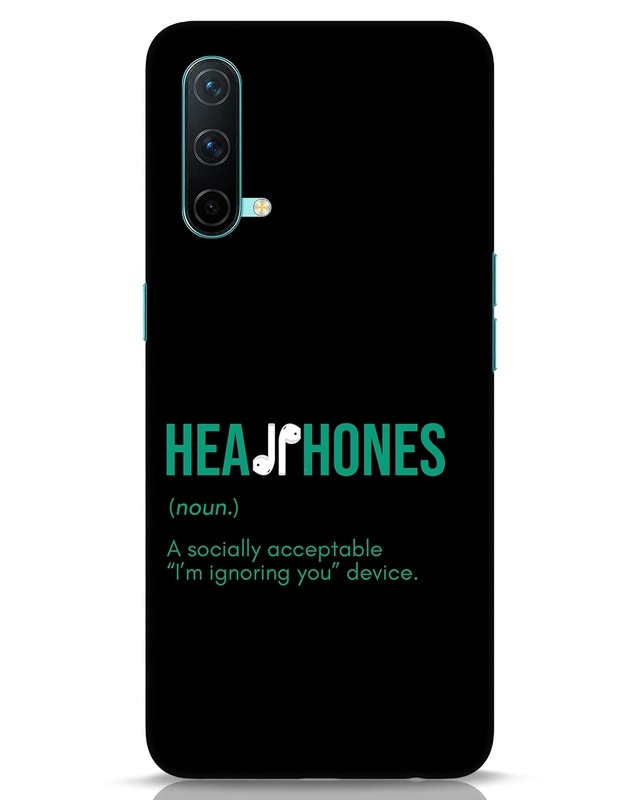 Shop Headphones Designer Hard Cover for OnePlus Nord CE-Front