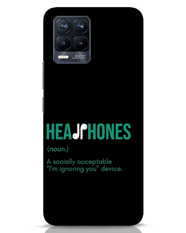 Shop Headphones Designer Hard Cover for Realme 8 Pro-Front