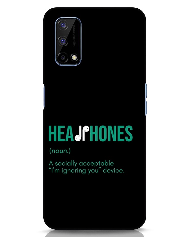 Shop Headphones Designer Hard Cover for Realme Narzo 30 Pro-Front