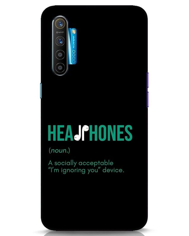 Shop Headphones Designer Hard Cover for Realme XT-Front