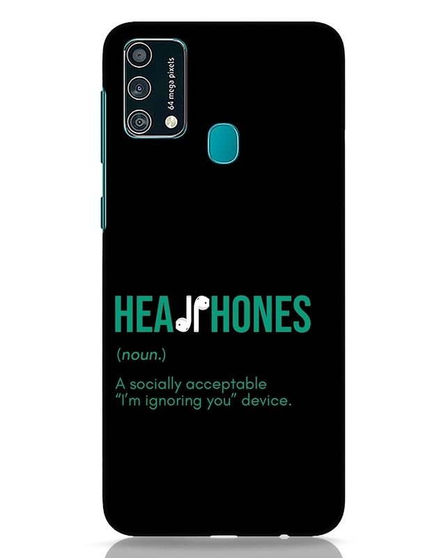 Shop Headphones Designer Hard Cover for Samsung Galaxy F41-Front