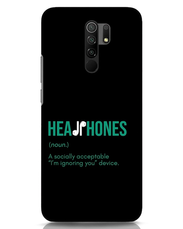 Shop Headphones Designer Hard Cover for Xiaomi Redmi 9 Prime-Front