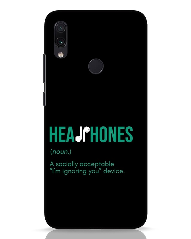 Shop Headphones Designer Hard Cover for Xiaomi Redmi Note 7 Pro-Front