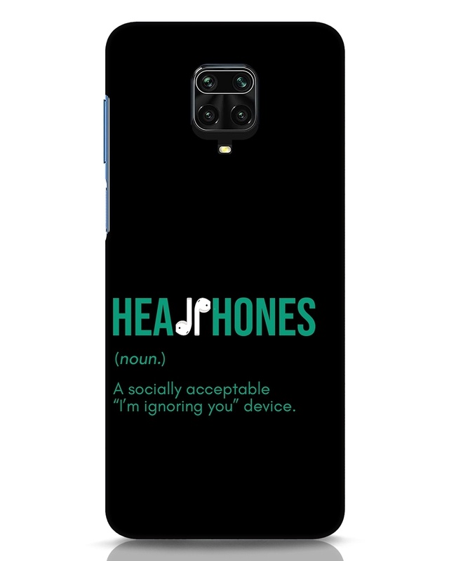 Shop Headphones Designer Hard Cover for Xiaomi Redmi Note 9 Pro Max-Front