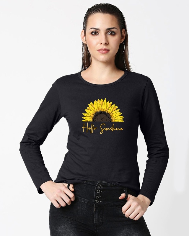Shop Hello Sunshine Full Sleeve T-Shirt-Front