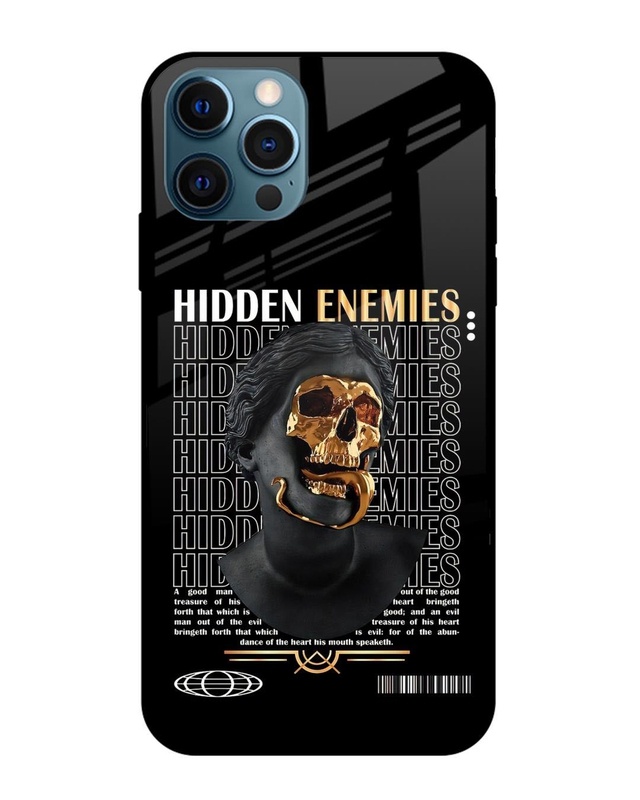 Shop Hidden Enemies Premium Glass Case for Apple iPhone 12 Pro (Shock Proof, Scratch Resistant)-Front