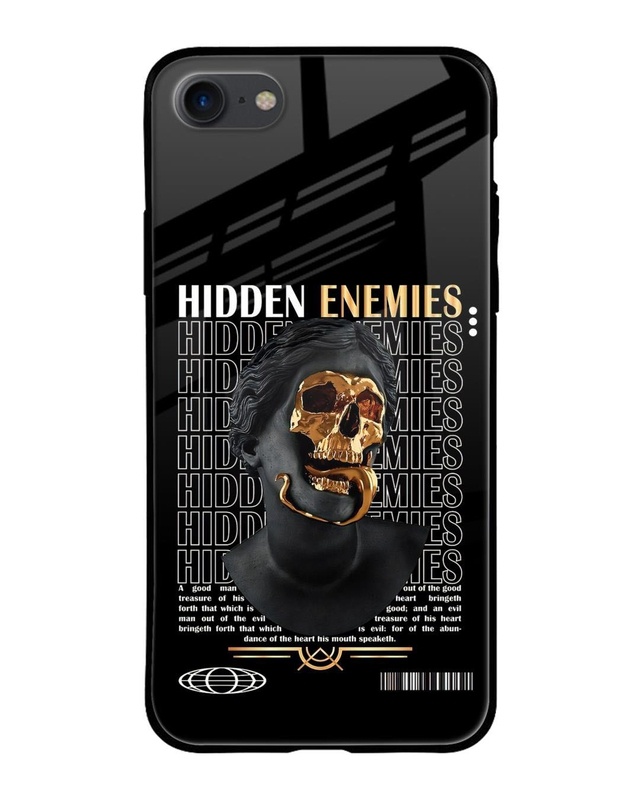 Shop Hidden Enemies Premium Glass Case for Apple iPhone SE 2020 (Shock Proof, Scratch Resistant)-Front