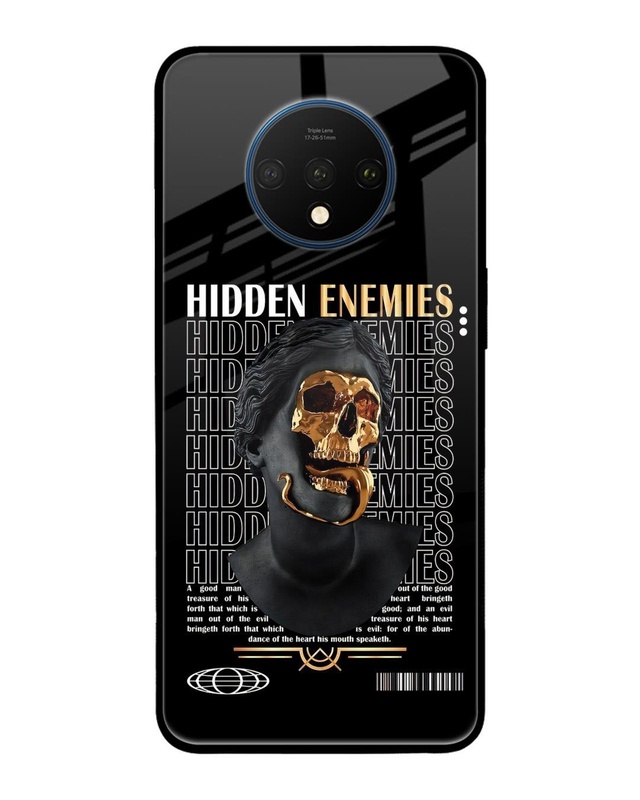 Shop Hidden Enemies Premium Glass Case for OnePlus 7T (Shock Proof, Scratch Resistant)-Front