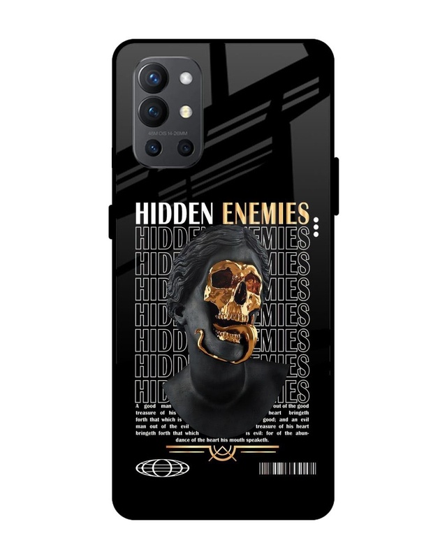 Shop Hidden Enemies Premium Glass Case for OnePlus 9R (Shock Proof, Scratch Resistant)-Front