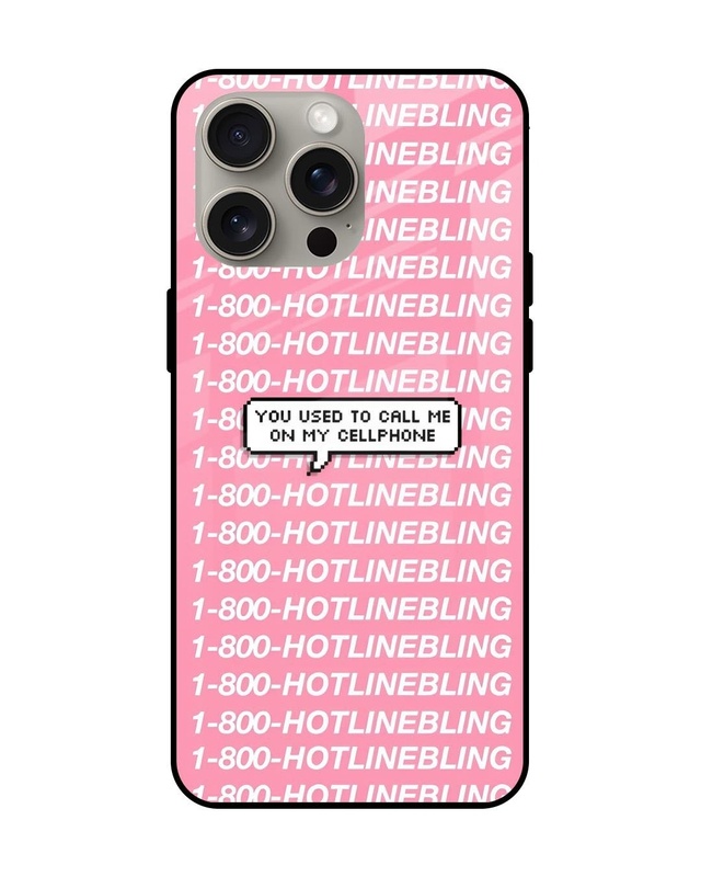Shop Hotline Bling Premium Glass Case for Apple iPhone 15 Pro Max (Shock Proof, Scratch Resistant)-Front