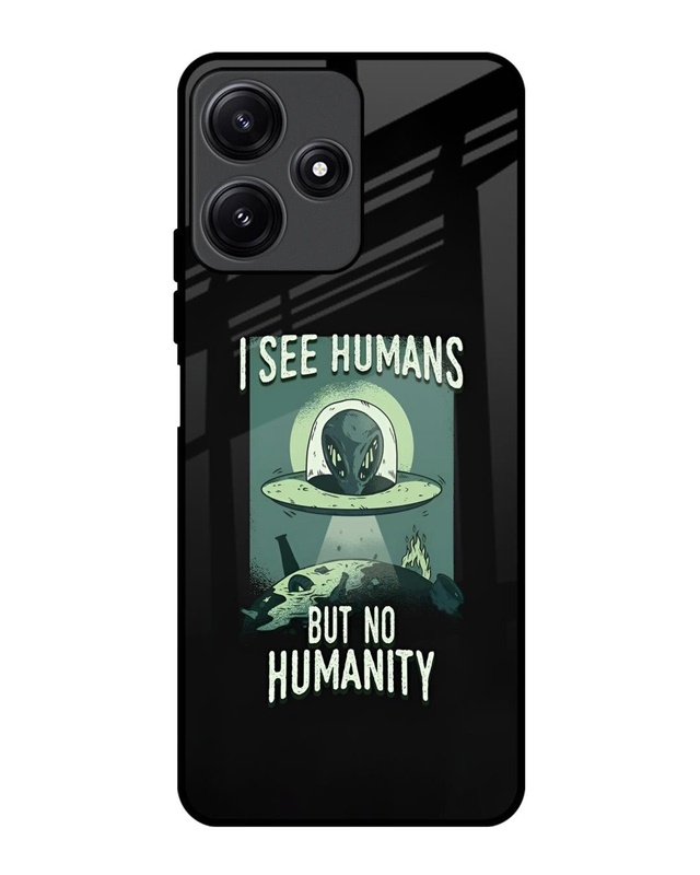 Humanity Dead Premium Glass Case for Xiaomi Redmi 12 5G(Shock Proof, Scratch Resistant)