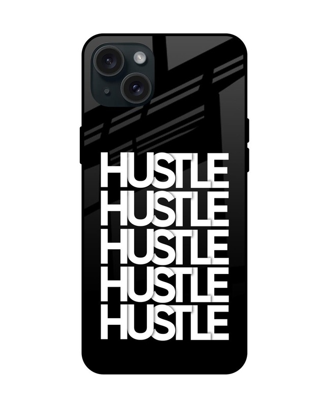 Shop Hustle Bustle Premium Glass Case for Apple iPhone 15 Plus (Shock Proof, Scratch Resistant)-Front