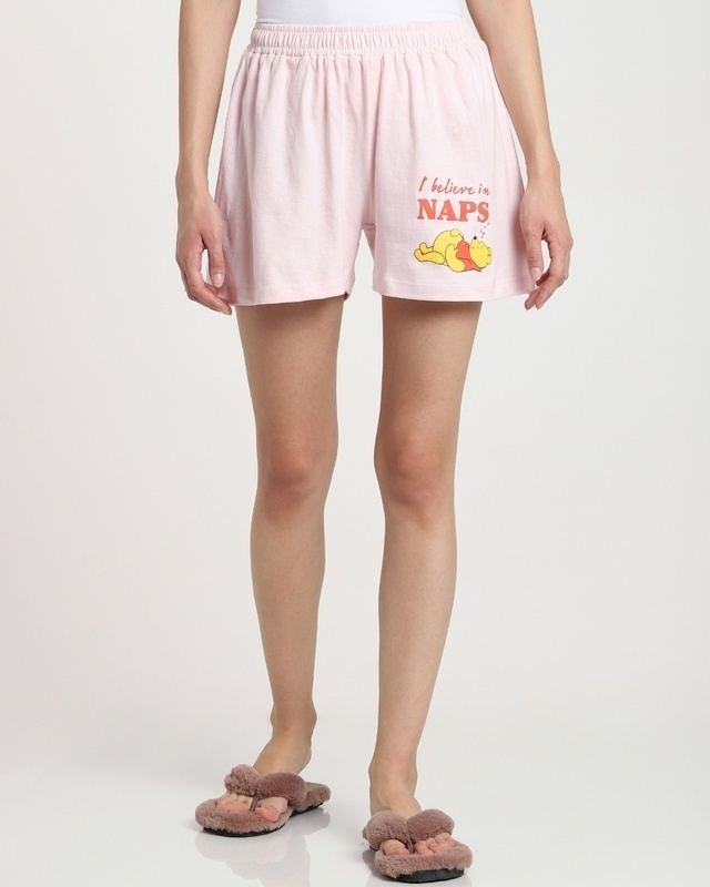Shop I Believe in Naps Shorts-Front