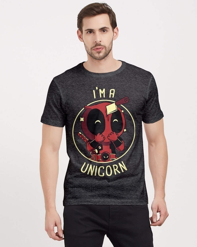Shop I'm A Unicorn Marvel Official Half Sleeves Cotton T-shirt-Front