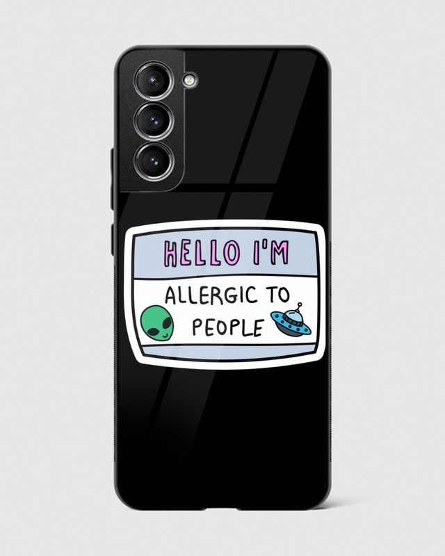 Shop I'm Allergic To People Premium Glass Case for Samsung Galaxy S21 FE 5G-Front