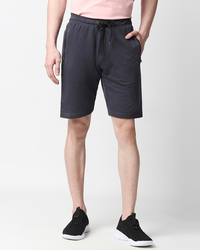 Shop India Ink Casual Shorts With Zip Pocket-Front