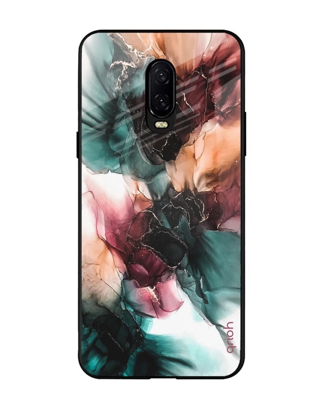 Shop Ink Art Premium Glass Case for OnePlus 6T (Shock Proof, Scratch Resistant)-Front