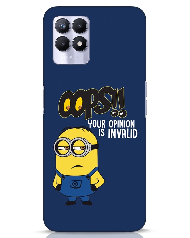 Shop Invalid Opinion Minion Designer Hard Cover for Realme 8i-Front