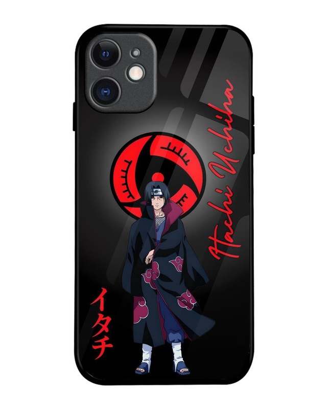 Shop Itachi Blood Premium Glass Cover for Apple iPhone 11-Front