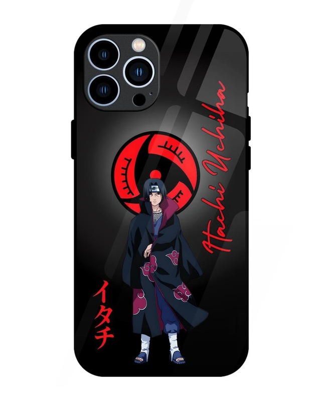 Shop Itachi Blood Premium Glass Cover for Apple iPhone 13 Pro-Front