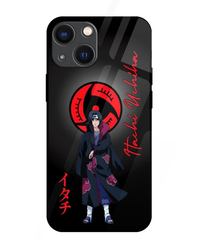 Shop Itachi Blood Premium Glass Cover for Apple iPhone 14 Plus-Front