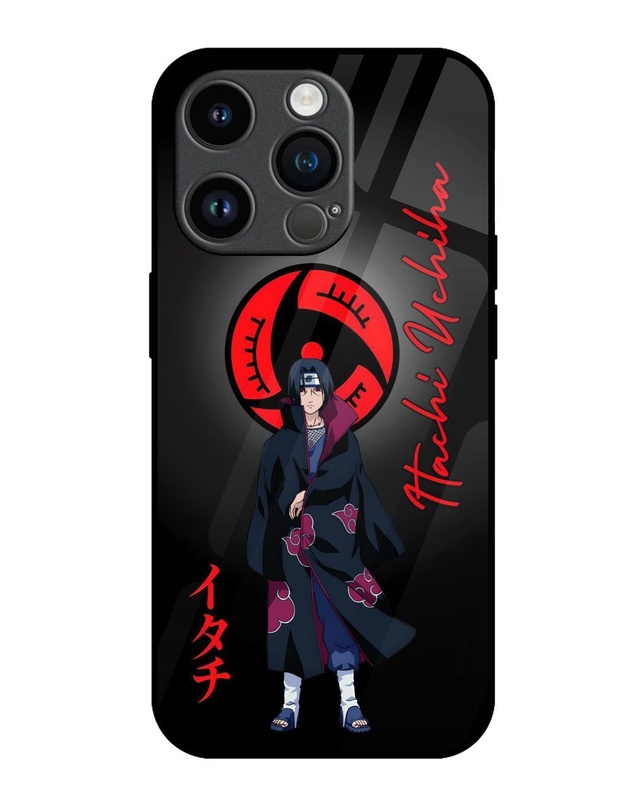 Shop Itachi Blood Premium Glass Cover for Apple iPhone 14 Pro-Front