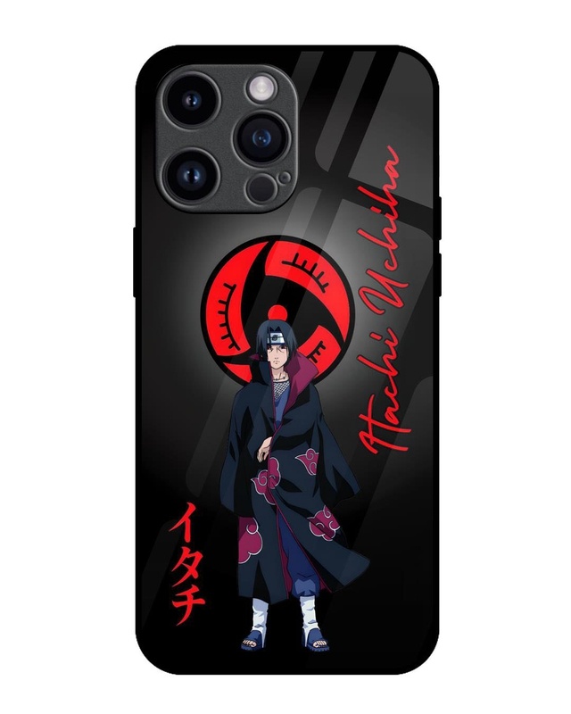 Shop Itachi Blood Premium Glass Cover for Apple iPhone 14 Pro Max-Front