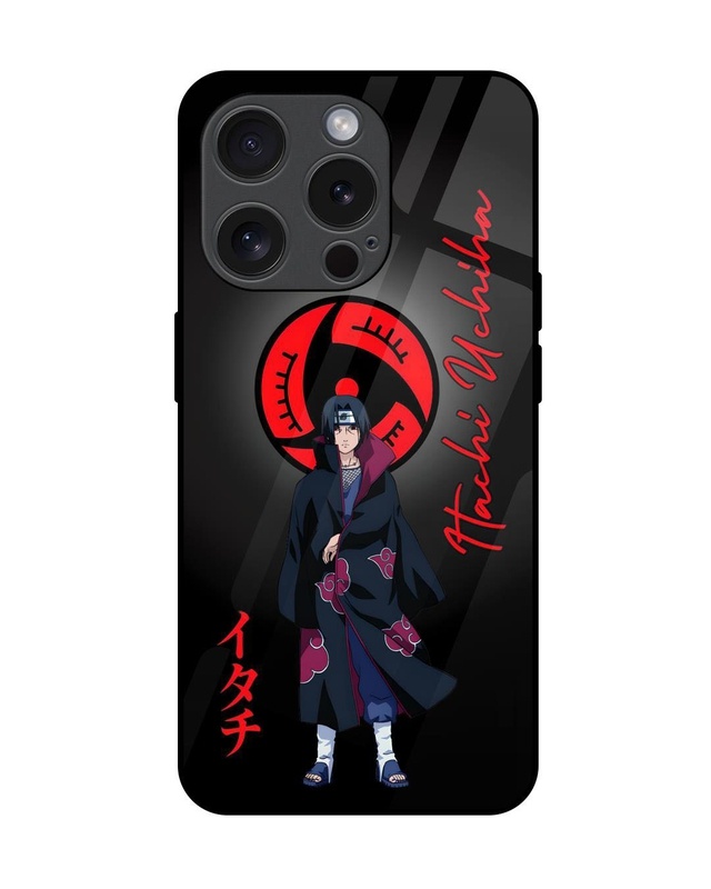 Shop Itachi Blood Premium Glass Cover for Apple iPhone 15 Pro-Front