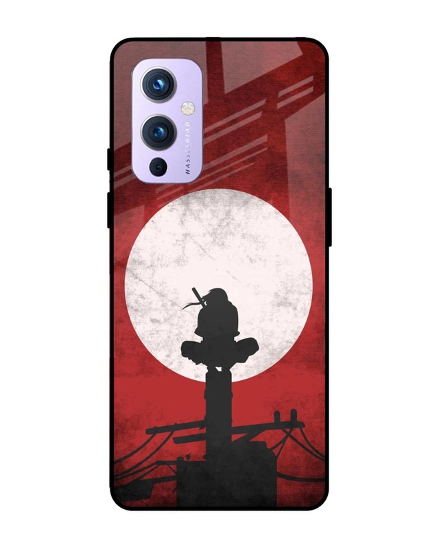 Shop Itachi Uchiha Premium Glass Case for OnePlus 9 (Shock Proof,Scratch Resistant)-Front