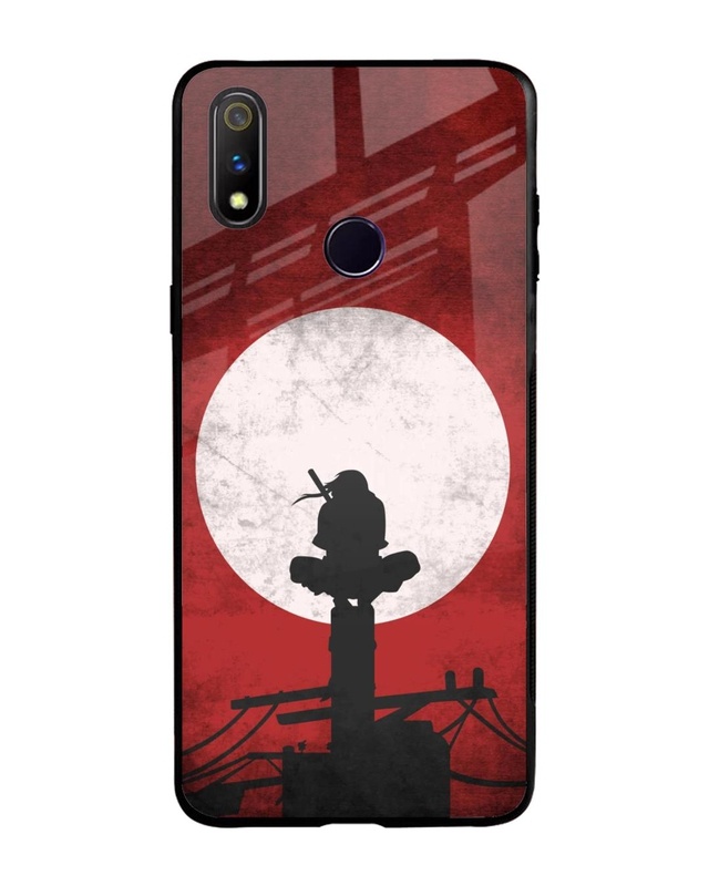 Shop Itachi Uchiha Premium Glass Case for Realme 3 Pro (Shock Proof, Scratch Resistant)-Front
