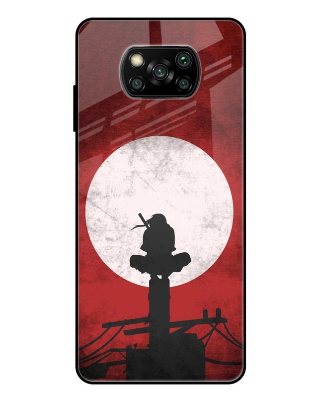 Shop Itachi Uchiha Premium Glass Case for Xiaomi Poco x3 (Shock Proof, Scratch Resistant)-Front