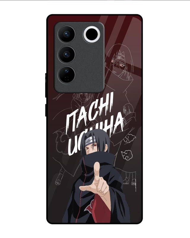 Itachi Uchiha Premium Glass Cover for Vivo V27 5G