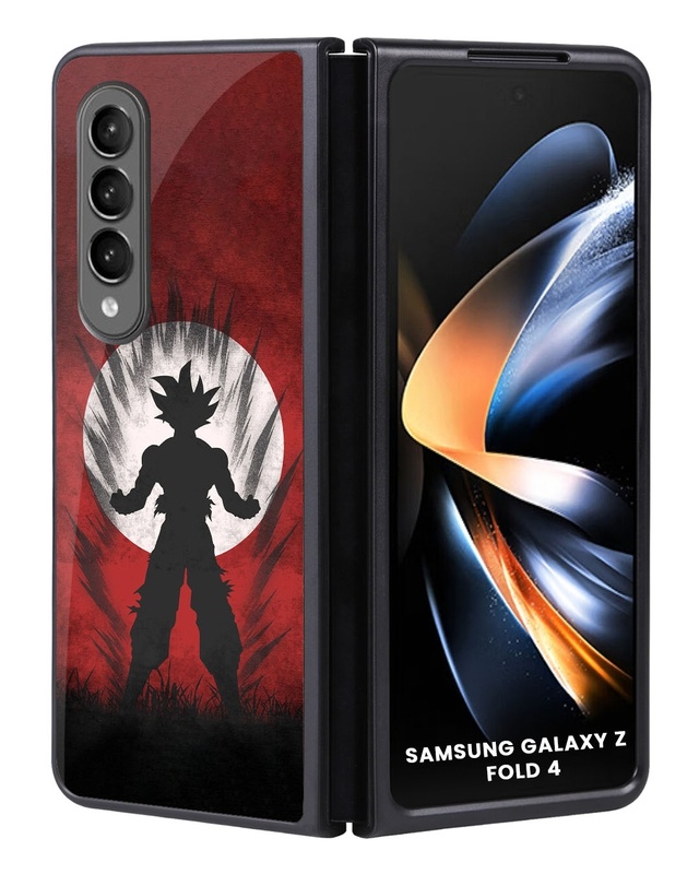 Shop Japanese Animated Premium Glass Case for Samsung Galaxy Z Fold4 5G (Shock Proof, Scratch Resistant)-Front