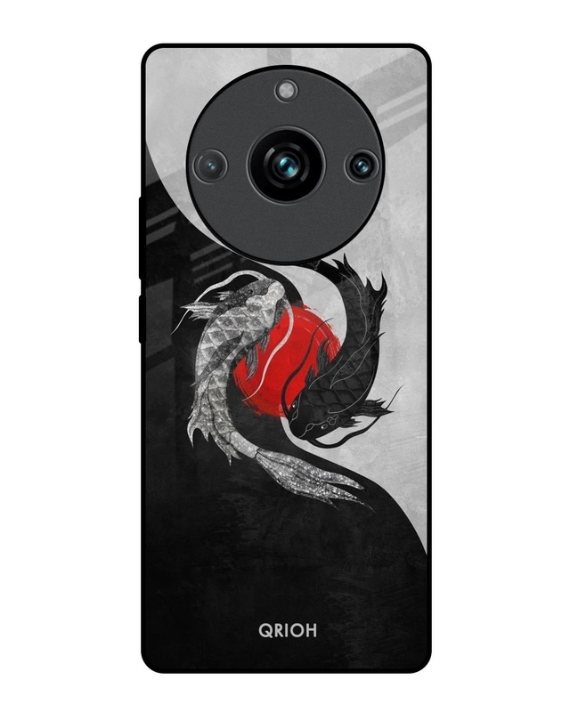 Shop Japanese Art Premium Glass Case for Realme 11 Pro+ 5G (Shock Proof, Scratch Resistant)-Front