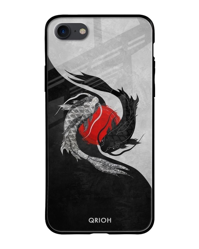 Shop Japanese Art Printed Premium Glass Cover For iPhone 7 (Impact Resistant, Matte Finish)-Front