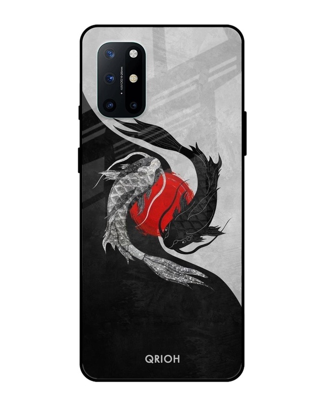 Shop Japanese Art Printed Premium Glass Cover For OnePlus 8T (Impact Resistant, Matte Finish)-Front