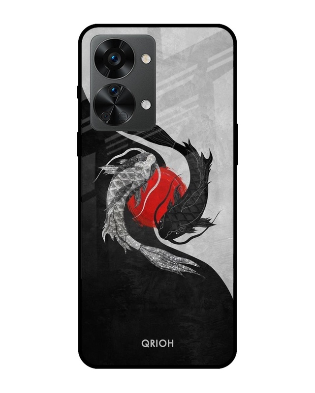 Shop Japanese Art Printed Premium Glass Cover For OnePlus Nord 2T 5G (Impact Resistant, Matte Finish)-Front