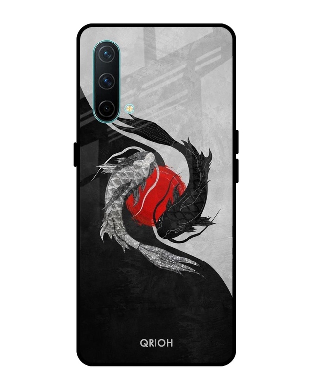 Shop Japanese Art Printed Premium Glass Cover For OnePlus Nord CE (Impact Resistant, Matte Finish)-Front