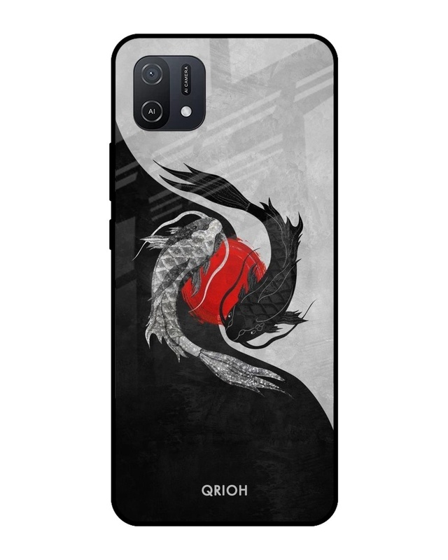 Shop Japanese Art Printed Premium Glass Cover For Oppo A16K (Impact Resistant, Matte Finish)-Front