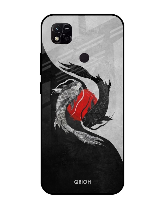 Shop Japanese Art Printed Premium Glass Cover For Redmi 10A (Impact Resistant, Matte Finish)-Front