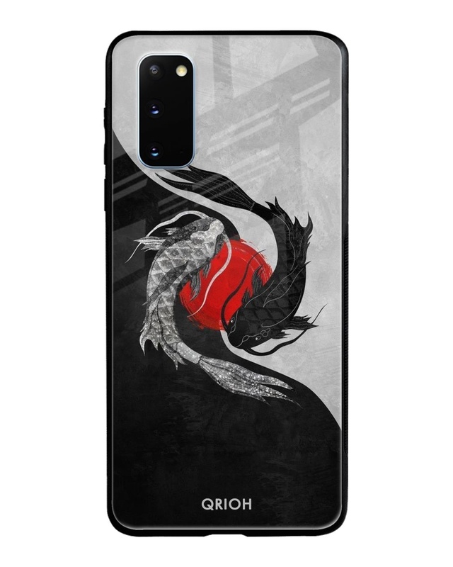 Shop Japanese Art Printed Premium Glass Cover For Samsung Galaxy S20(Impact Resistant, Matte Finish)-Front