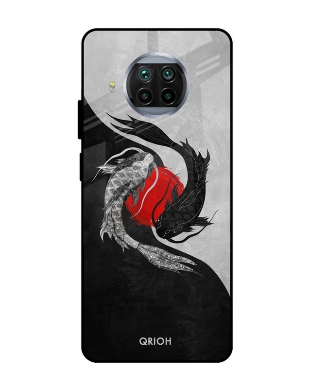Shop Japanese Art Printed Premium Glass Cover For Xiaomi Mi 10i 5G (Impact Resistant, Matte Finish)-Front