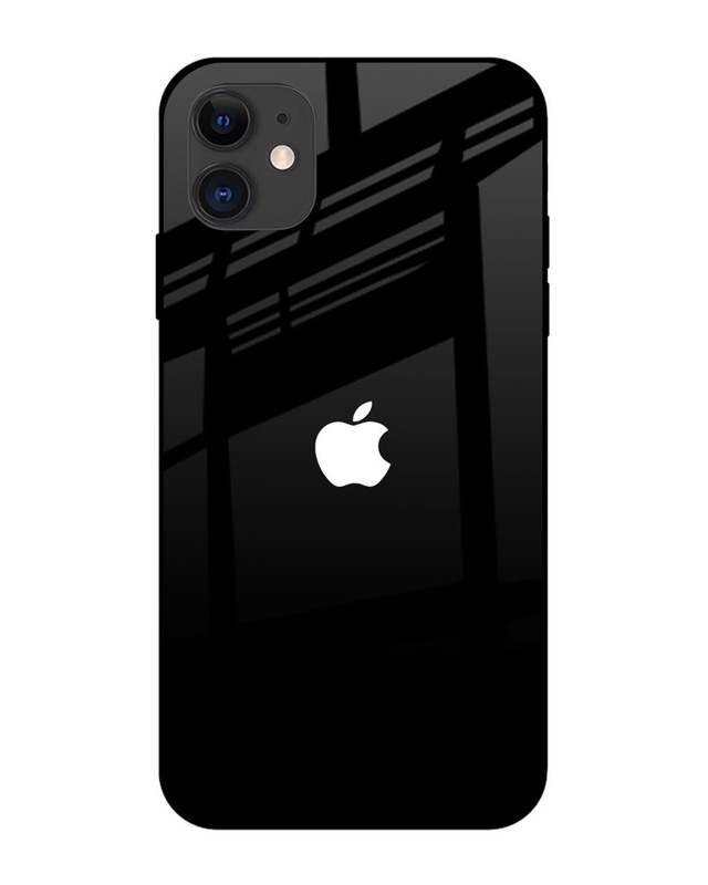 Shop Jet Black Premium Glass Case for Apple iPhone 12 mini(Shock Proof, Scratch Resistant)-Front
