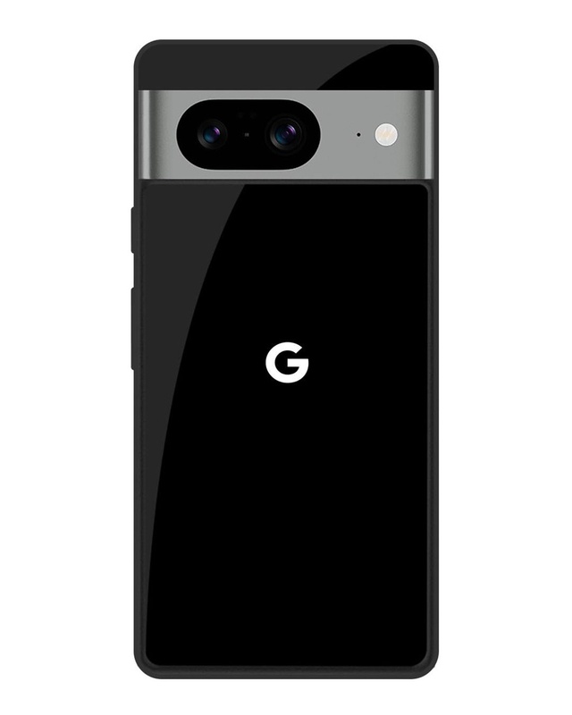 Jet Black Premium Glass Case for Google Pixel 8(Shock Proof, Scratch Resistant)