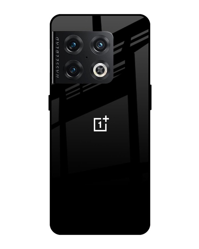 Shop Jet Black Premium Glass Case for OnePlus 10 Pro(Shock Proof, Scratch Resistant)-Front