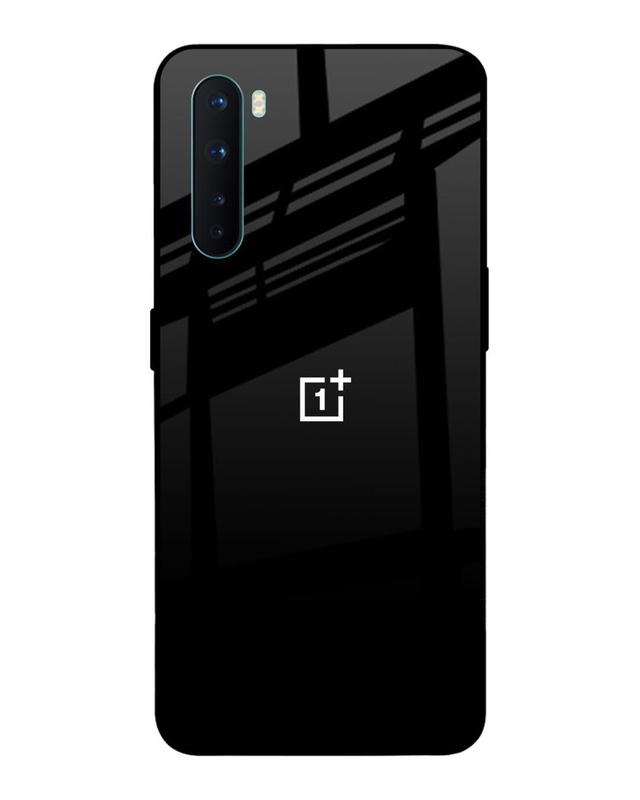 Shop Jet Black Premium Glass Case for OnePlus Nord(Shock Proof, Scratch Resistant)-Front