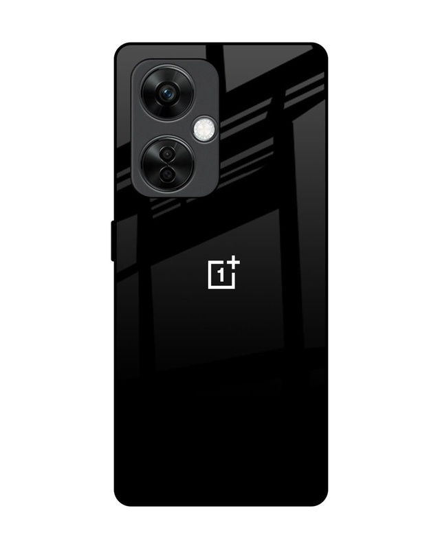 Shop Jet Black Premium Glass Case for OnePlus Nord CE 3 5G(Shock Proof, Scratch Resistant)-Front