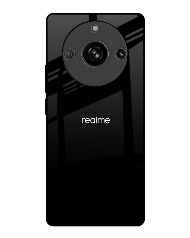 Shop Jet Black Premium Glass Case for Realme 11 Pro 5G(Shock Proof, Scratch Resistant)-Front