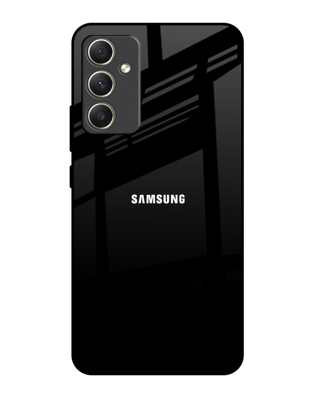 Shop Jet Black Premium Glass Case for Samsung Galaxy A34 5G(Shock Proof, Scratch Resistant)-Front